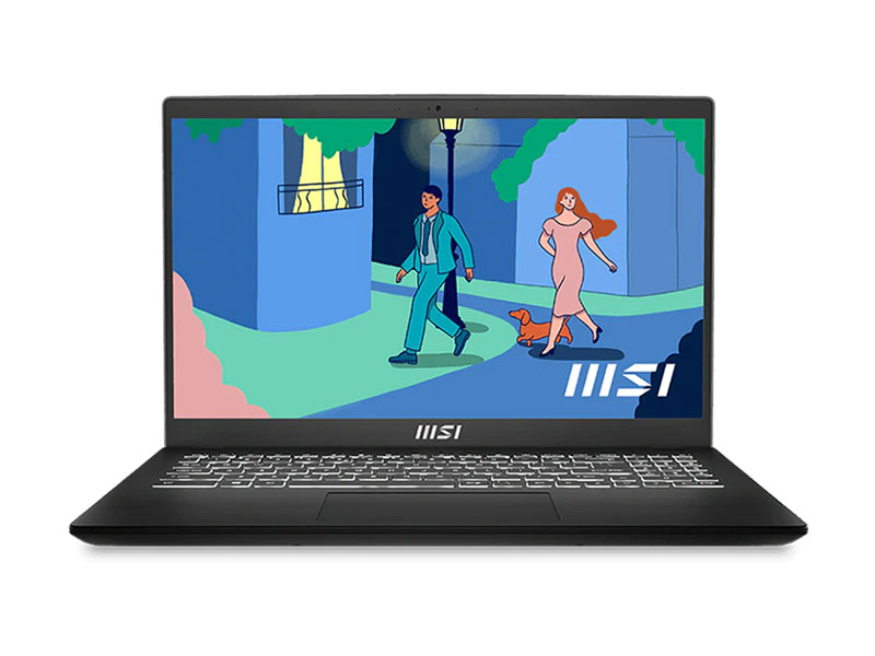 MSI Modern 15 B12MO-1076XKH - Classic Black-15.6-inch FHD-Corei5-1235U-16GB DDR4-512GB PCIe-Iris Xe-1.7kg-DOS-LAMSI-342 
