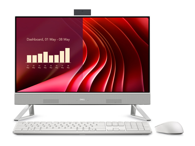 Dell 24 AIO EC24250 White 23.8-inch FHD-Core7-150U-16GB DDR5-1TB-Intel Graphics-Keyboard-Mouse-90W-5.49kg-DEDEL-326
