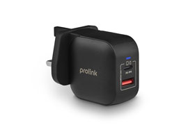 PROLiNK® GT-23507 2-Port 35W GaN Wall Charger/1x USB-A QC3.0/ 1x USB-C PD