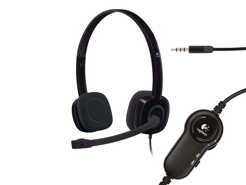 Headset Logitech Stereo H151 Black