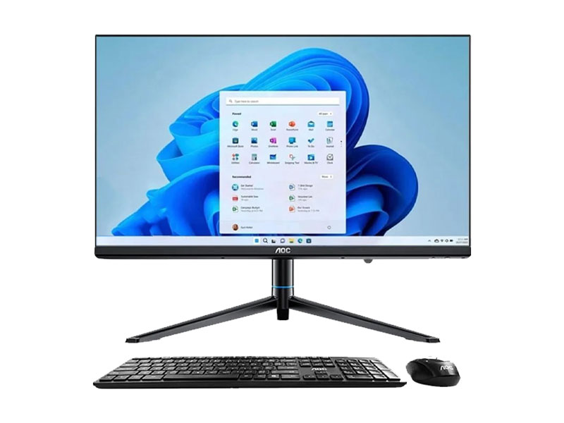 AOC AIO A99 Black 23.8-inch FHD IPS/Celeron N95/8GB DDR4/512GB PCIe/UHD/Wi-Fi+Bluetooth/Wireless Keyboard and Mouse/8.3Kg/110W/Win11Pro/DEAOC-03	