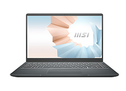 MSI Modern 14 B11SBL/Carbon Gray/14-inch FHD/Ci5-1135G7/8GB DDR4/256GB PCIe/MX450/Wi-Fi 6+Bt v5.1/3cell/1.30kg/Win11h