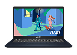 MSI Modern 15 B7M-079KH/Black/15.6-icnh FHD/16GB LPDDR4/512GB PCIe/AMD Radeon/Wi-Fi 6E+Bt/3cell/1.75kg/Win11h	