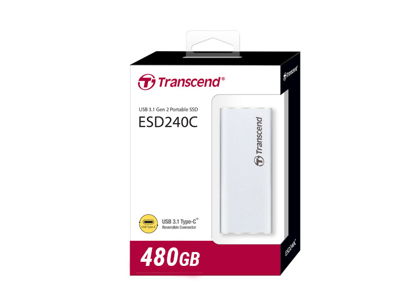 Transcend 480GB ESD240C USB 3.1 Gen-2 Type-C Portable SSD - EXHATS-69