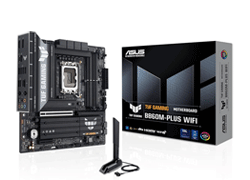 TUF GAMING B860M-PLUS WIFI/ LGA1851 for Core™ Ultra 2/ 4x DIMM DDR5 max 256GB/ 3x M.2 & 4x SATA 6GB/s/ WiFi7 + Bt v5.4/ mATX.