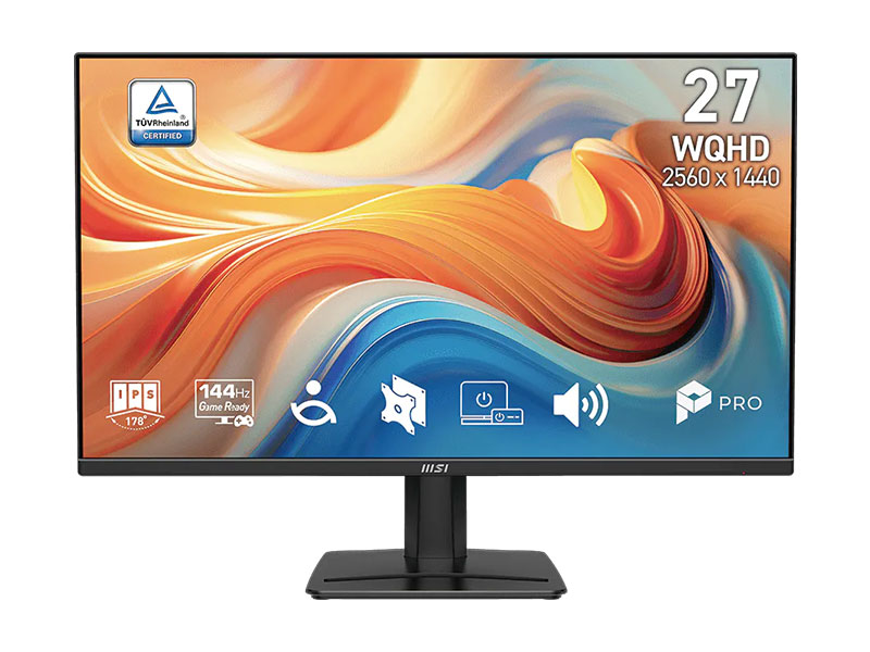 Monitor MSI PRO MP275Q E14 27-inch WQHD, IPS-144Hz-1ms-HDMI 1x Port, 1x DP-Speaker 2Wx2