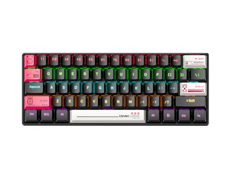 ONIKUMA G55 Mechanical Gaming Keyboard 61 Keys RGB Customized Wired (Black) at PSC Computer Cambodia