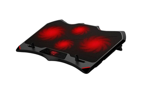Havit Gaming Cooling Pad 4 Fan-Red Light, Model F2081 Black