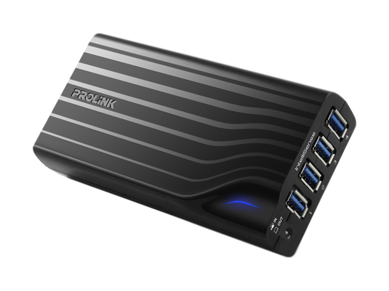 Adapter Prolink PUH501-NB 4-in-1 Advance Combo Quick Charger USB3.0 4-Ports Hub With Adapter + Car Charger at PSC Computer Cambodia