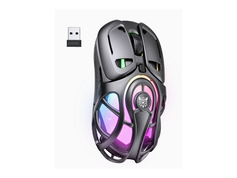 ONIKUMA DM02 Tri-Mode 10000 DPI RGB Gaming Mouse with 2.4GHz Wireless (Gray)