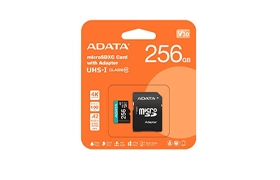 Memory ADATA 256GB V30 Micro SD Card With Adapter (AUSDX256GUI3V30SA-RA1)