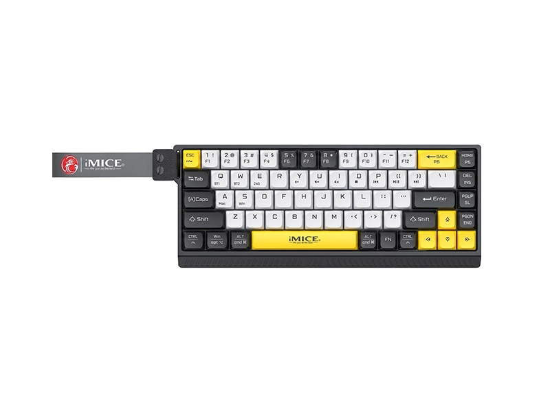 Keyboard iMICE WK‑101 Keyboard (Black White Yellow) at PSC Computer Cambodia