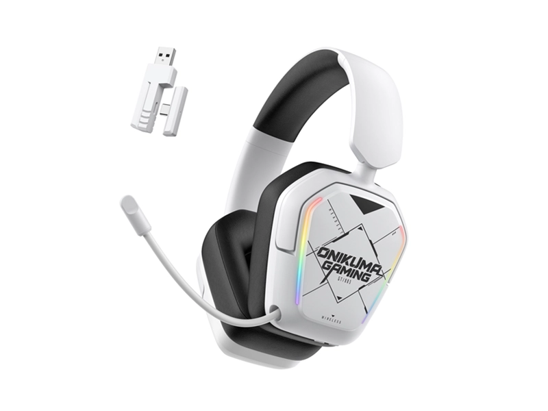 ONIKUMA GT883 Quad-Mode 2.4GHz Wireless Bluetooth Earphone (White)