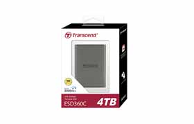 External SSD Transcend ESD360C TS4TESD360C, 4TB USB 20Gbps,CB Type C-C, Type C To A-Gray