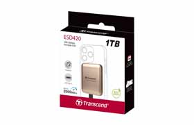 External SSD Transcend ESD420G TS1TESD420G, 1TB USB 20Gbps,Type C,Gold