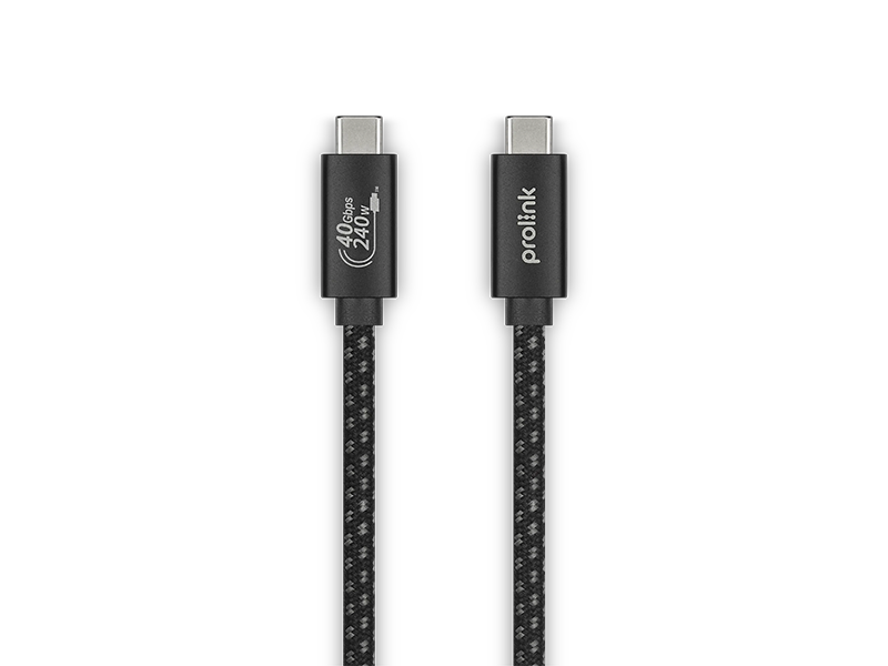 Cable Prolink GCC-240G3-01-2MB-BLK 240W USB-C to C 40Gbps Data,PD fast Charge,Audio,8K Video