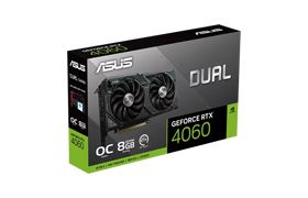 ASUS DUAL-RTX4060-O8G-V2 Black-3072Core-246TOP-8GB GDDR6-OC: 2535MHz-PCI Express 4.0