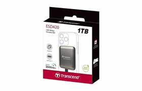 External SSD Transcend ESD420C TS1TESD420C, 1TB USB 20Gbps,Type C,Magsafe,Iron Gray