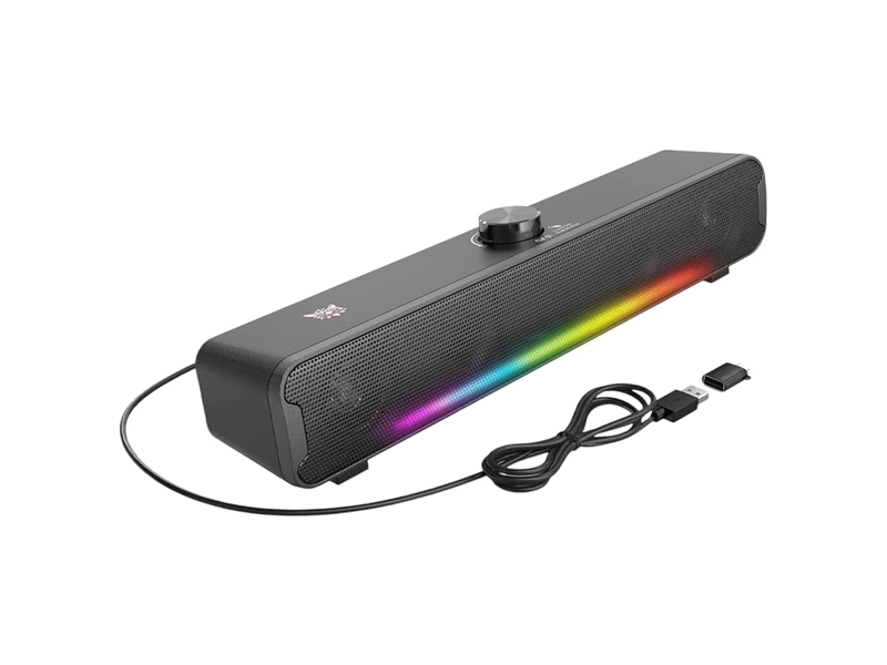 ONIKUMA L16 New Style RGB Lights Soundbar HIFI Stereo Speaker (Black)